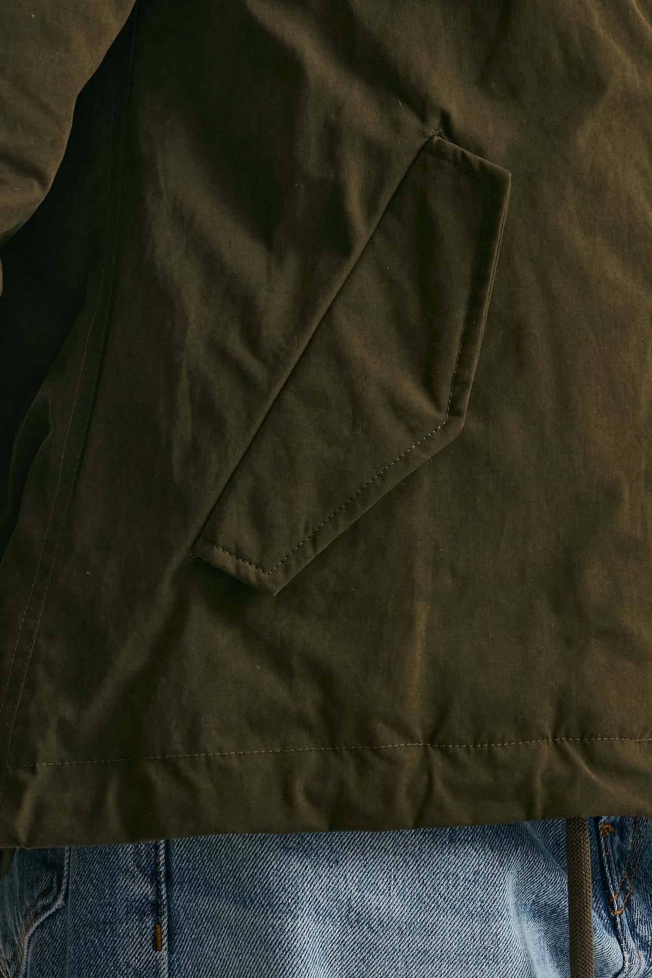 parka corto in gabardina di cotone verde militare women Herno - 5