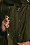 parka corto in gabardina di cotone verde militare women Herno - 6
