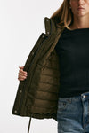 parka corto in gabardina di cotone verde militare women Herno - 7