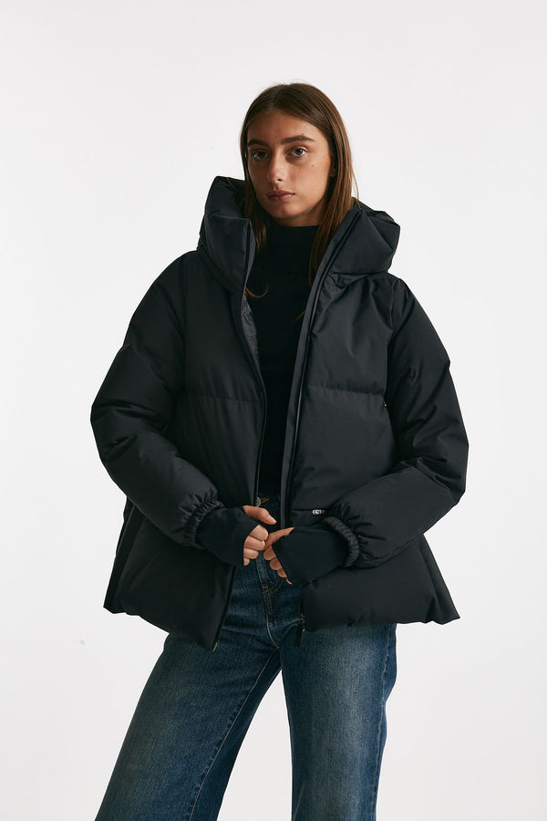 giubbino laminar corto nero in gore-tex windstopper women Herno