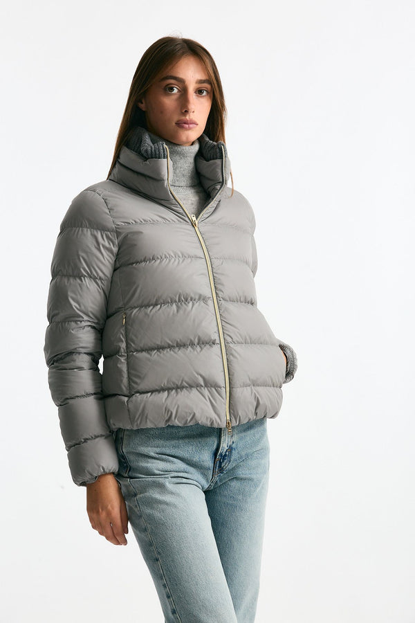 Piumino corto grigio chiaro women Herno