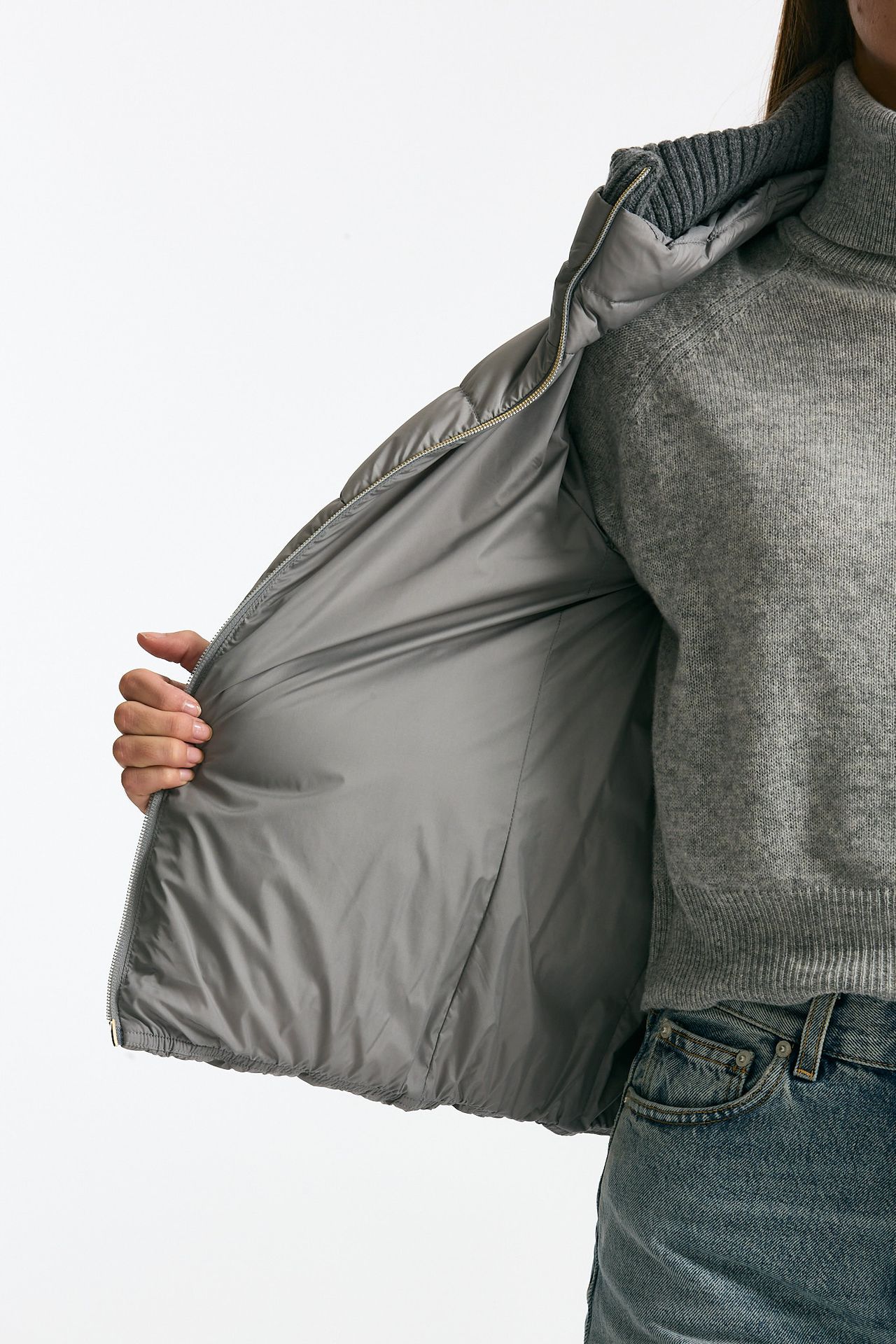 Piumino corto grigio chiaro women Herno - 7