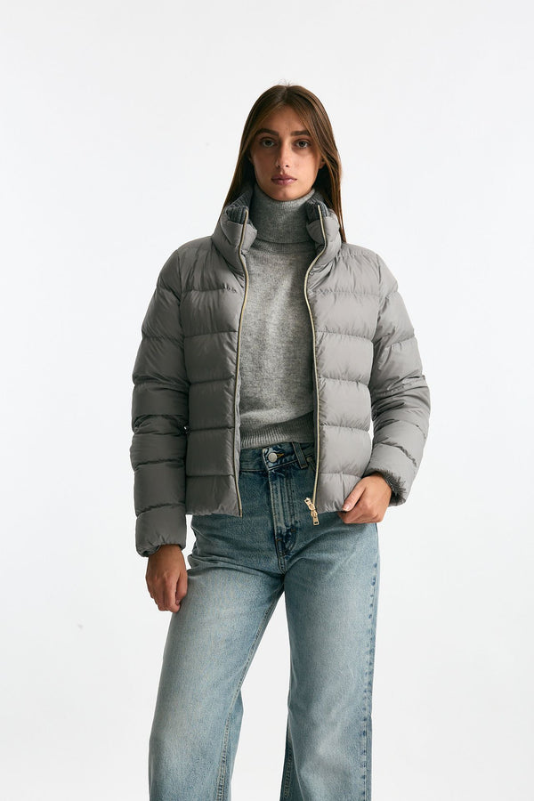 Piumino corto grigio chiaro women Herno