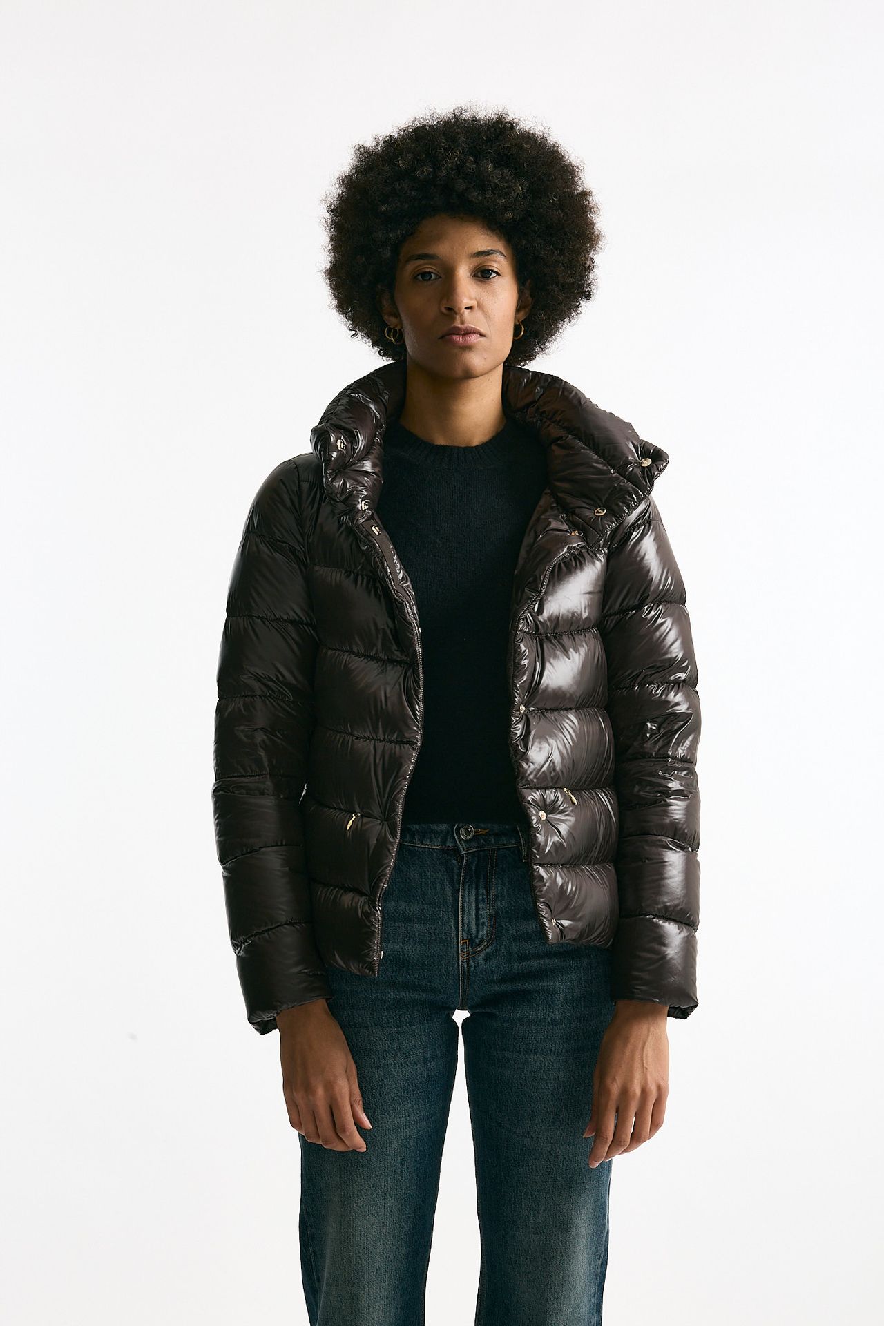 Piumino corto cioccolato women Herno - 1