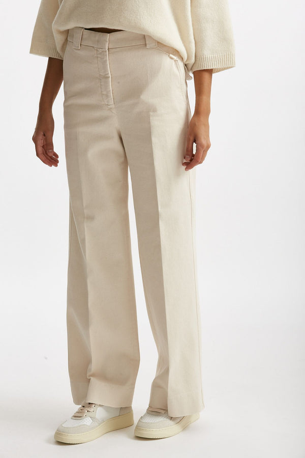 Pantalone ampio ELYS panna women Incotex