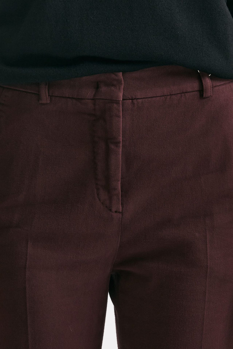 Pantalone slim LEYRE bordeaux women Incotex - 5