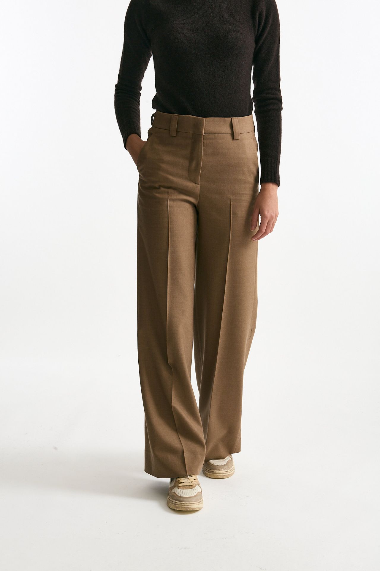 Pantalone NEERA ampio in flanella cammello women Incotex - 1