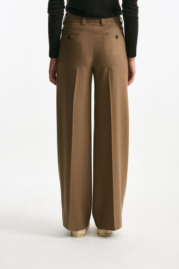 Pantalone NEERA ampio in flanella cammello women Incotex