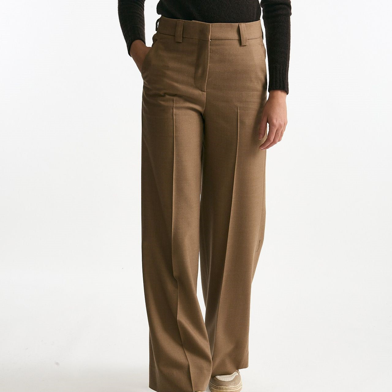 Pantalone NEERA ampio in flanella cammello women Incotex - 7