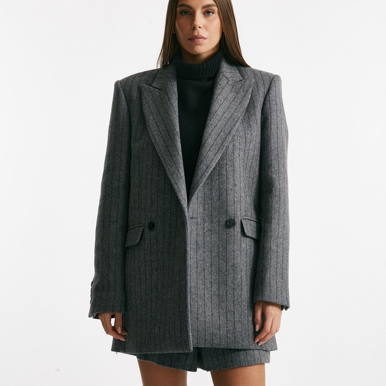 Giacca over gessata grigio women Iro - 6