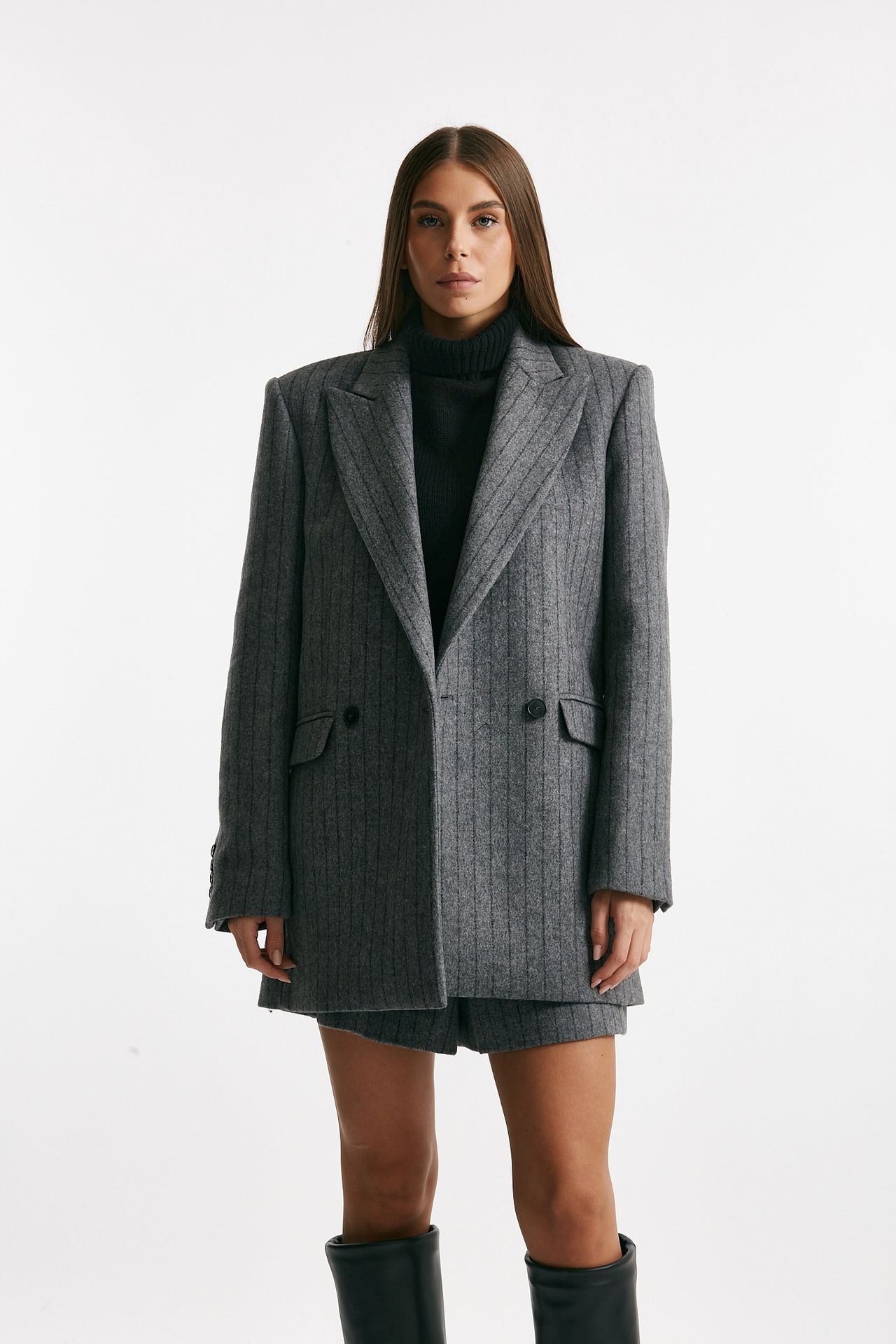 Giacca over gessata grigio women Iro - 2