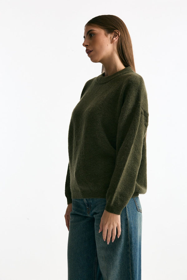 Maglia girocollo over verde oliva women Iro