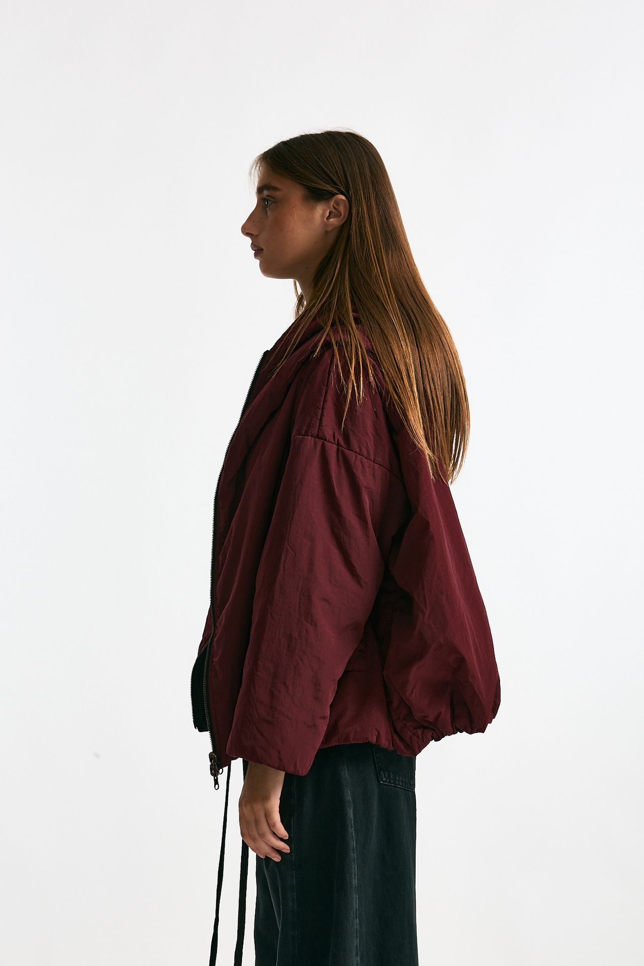 Giubbino impermeabile reversibile bordeaux e nero women Kimo no - rain - 2