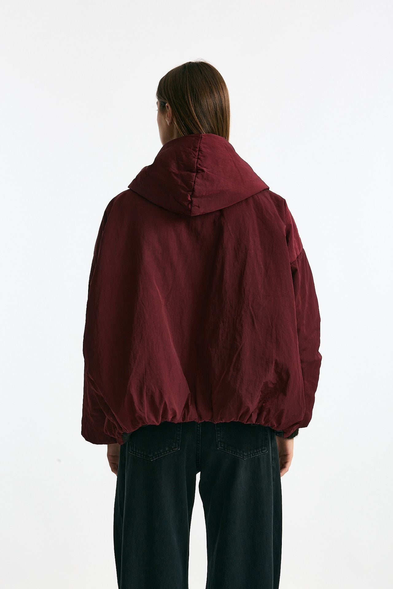 Giubbino impermeabile reversibile bordeaux e nero women Kimo no - rain - 3