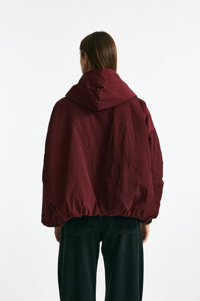 Giubbino impermeabile reversibile bordeaux e nero women Kimo no - rain - 3
