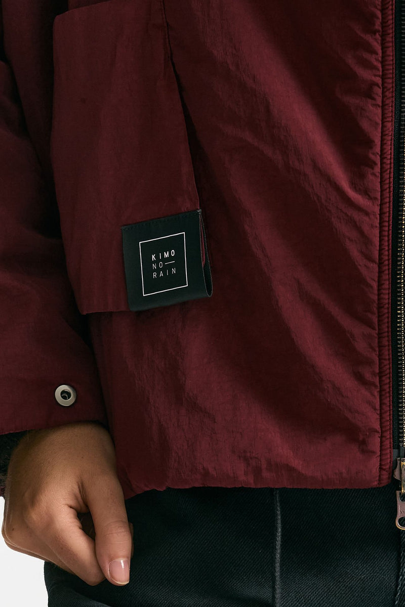 Giubbino impermeabile reversibile bordeaux e nero women Kimo no - rain - 7