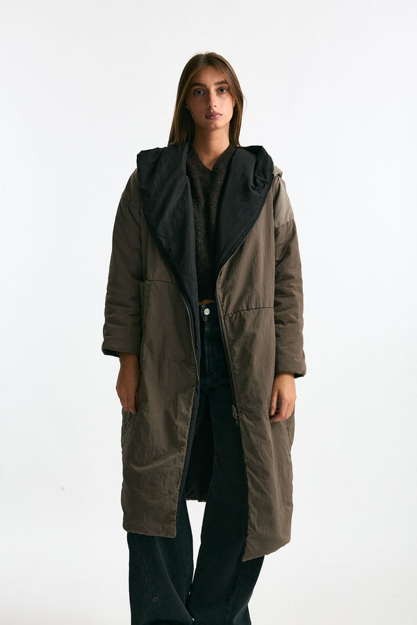 Giubbino lungo impermeabile reversibile women Kimo no - rain