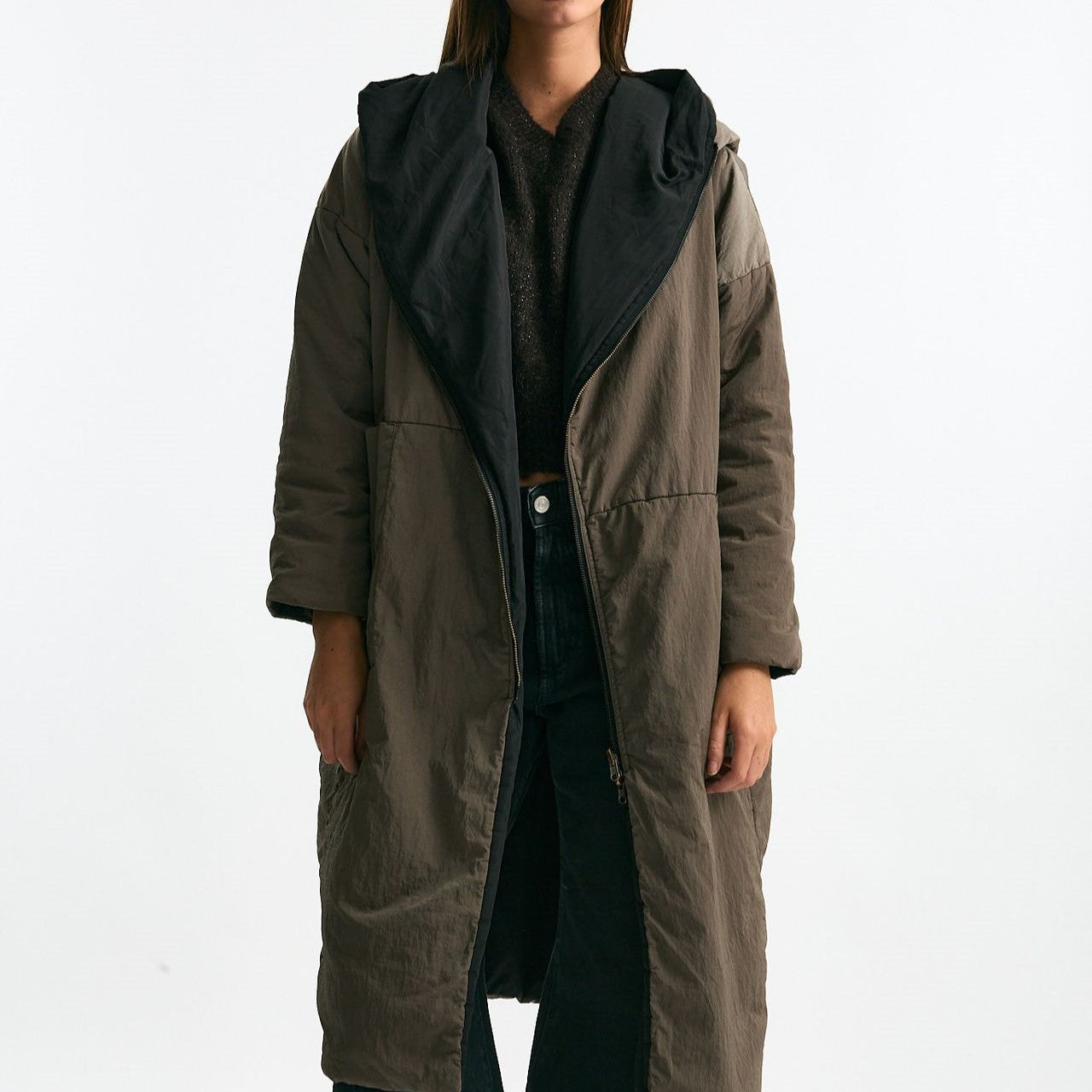 Giubbino lungo impermeabile reversibile women Kimo no - rain - 12