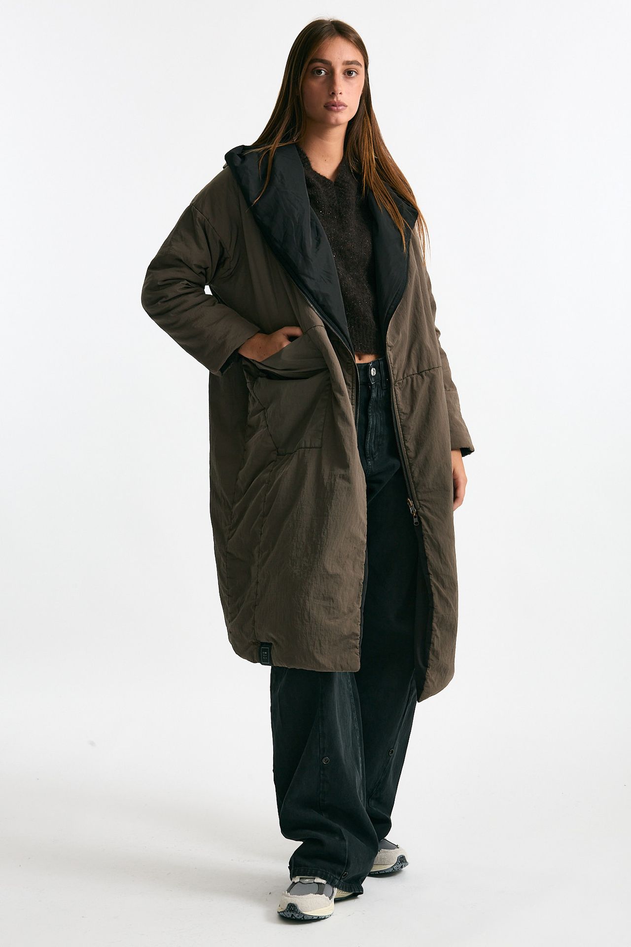 Giubbino lungo impermeabile reversibile women Kimo no - rain - 1