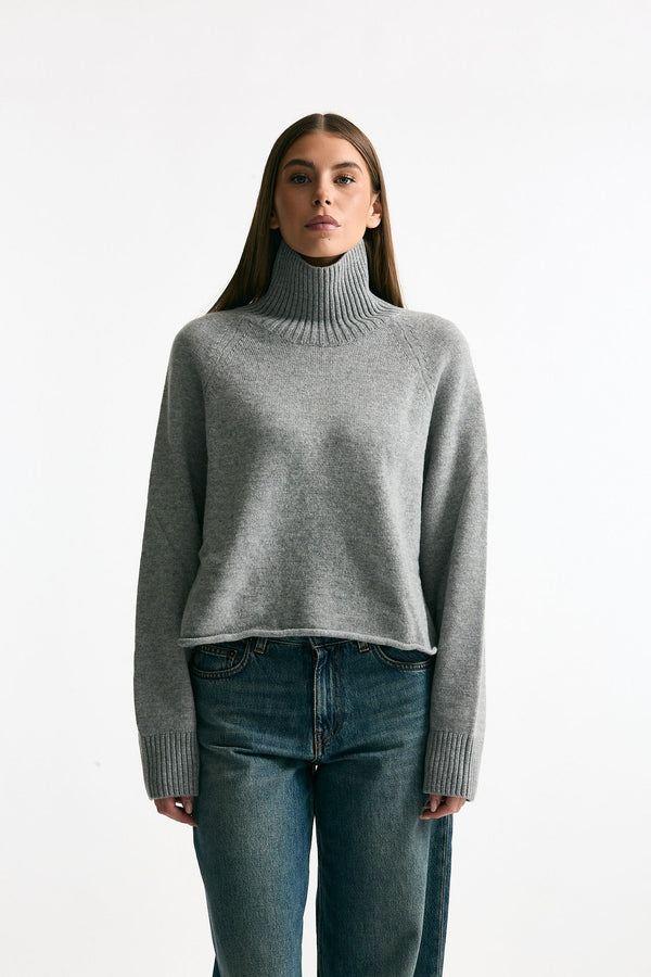 Dolcevita crop grigio women Laneus