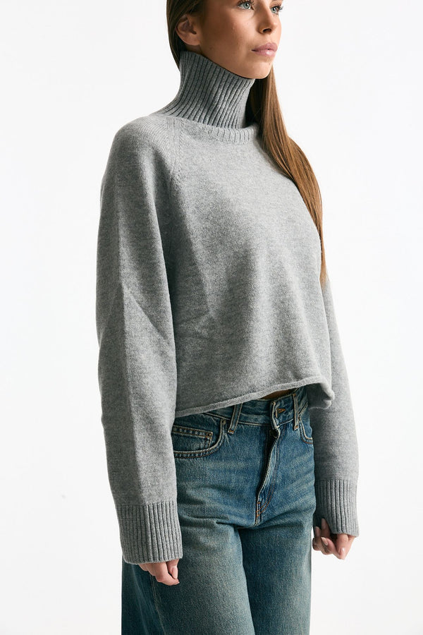 Dolcevita crop grigio women Laneus