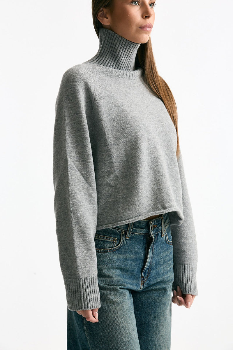 Dolcevita crop grigio women Laneus - 2