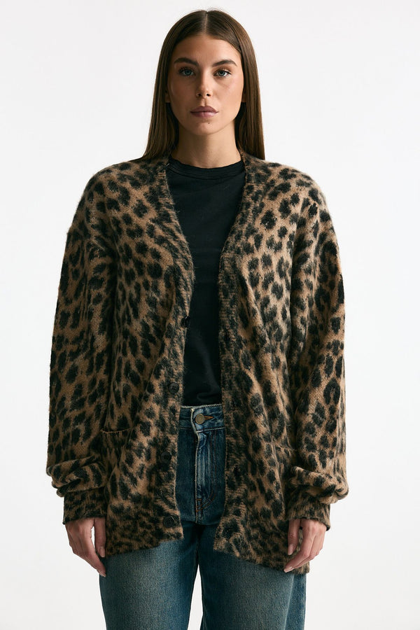 Cardigan over animalier women Laneus