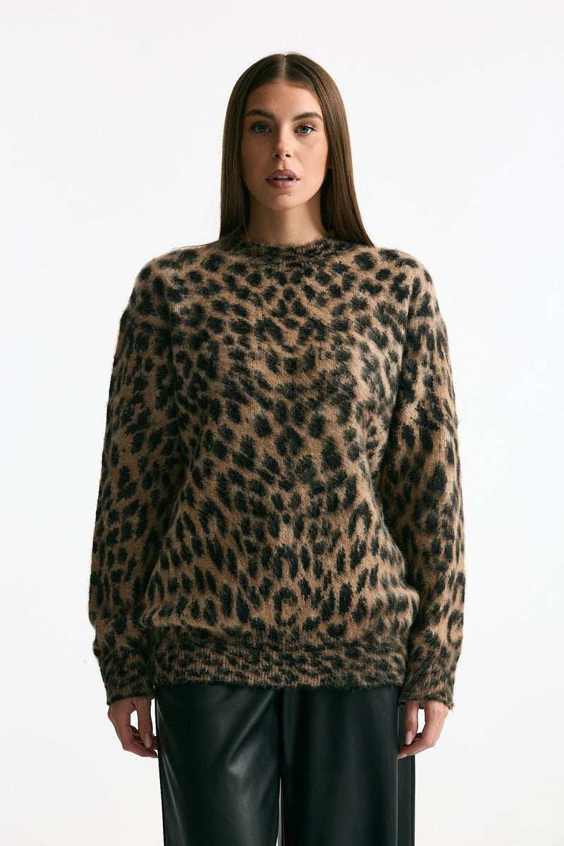 Maglia over animalier women Laneus - 2