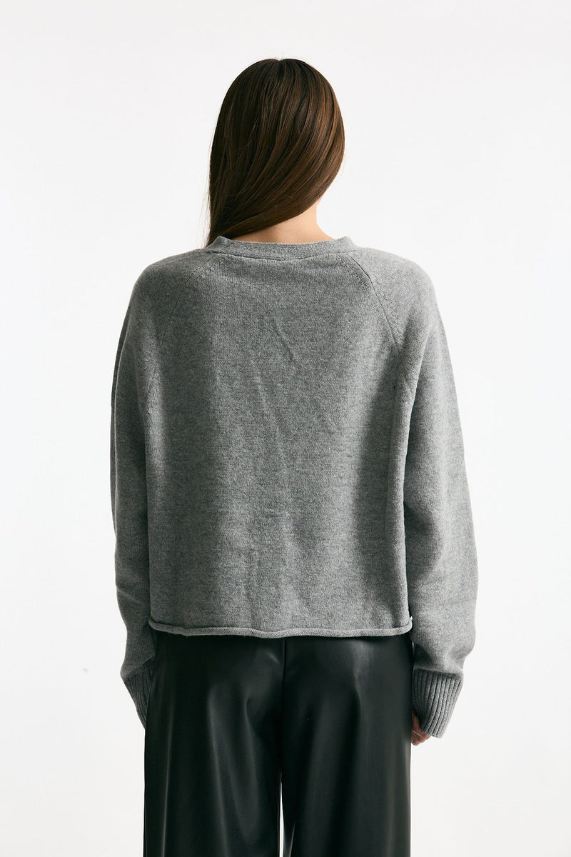 Cardigan crop grigio women Laneus - 3