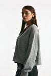 Cardigan crop grigio women Laneus - 4