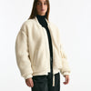 Bomber over bianco in lana bouclè women Laneus - 9