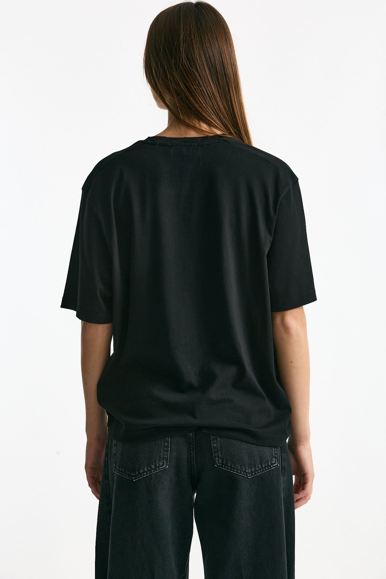 T-shirt in cotone destroyed nero women Laneus - 3