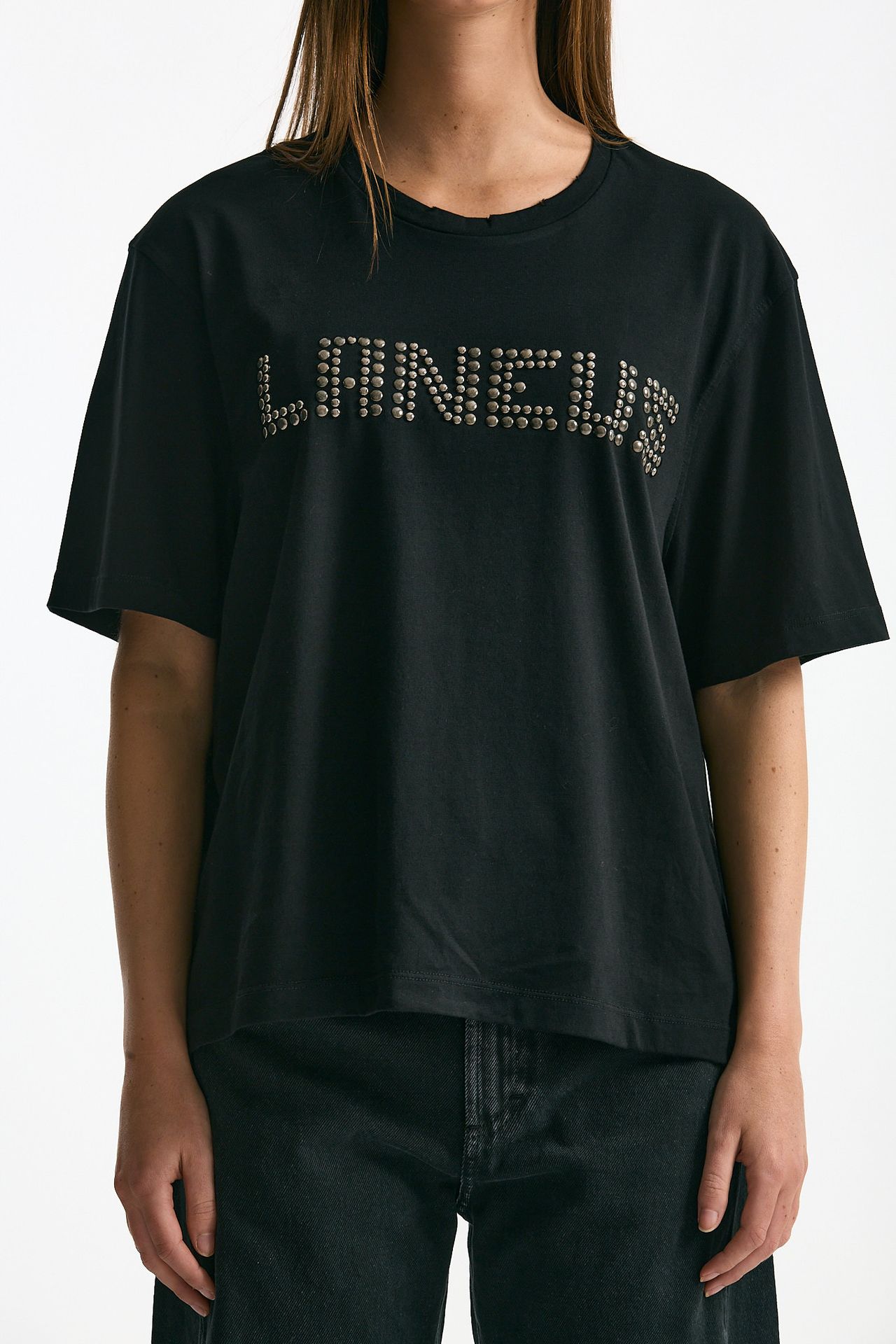 T-shirt in cotone destroyed nero women Laneus - 6