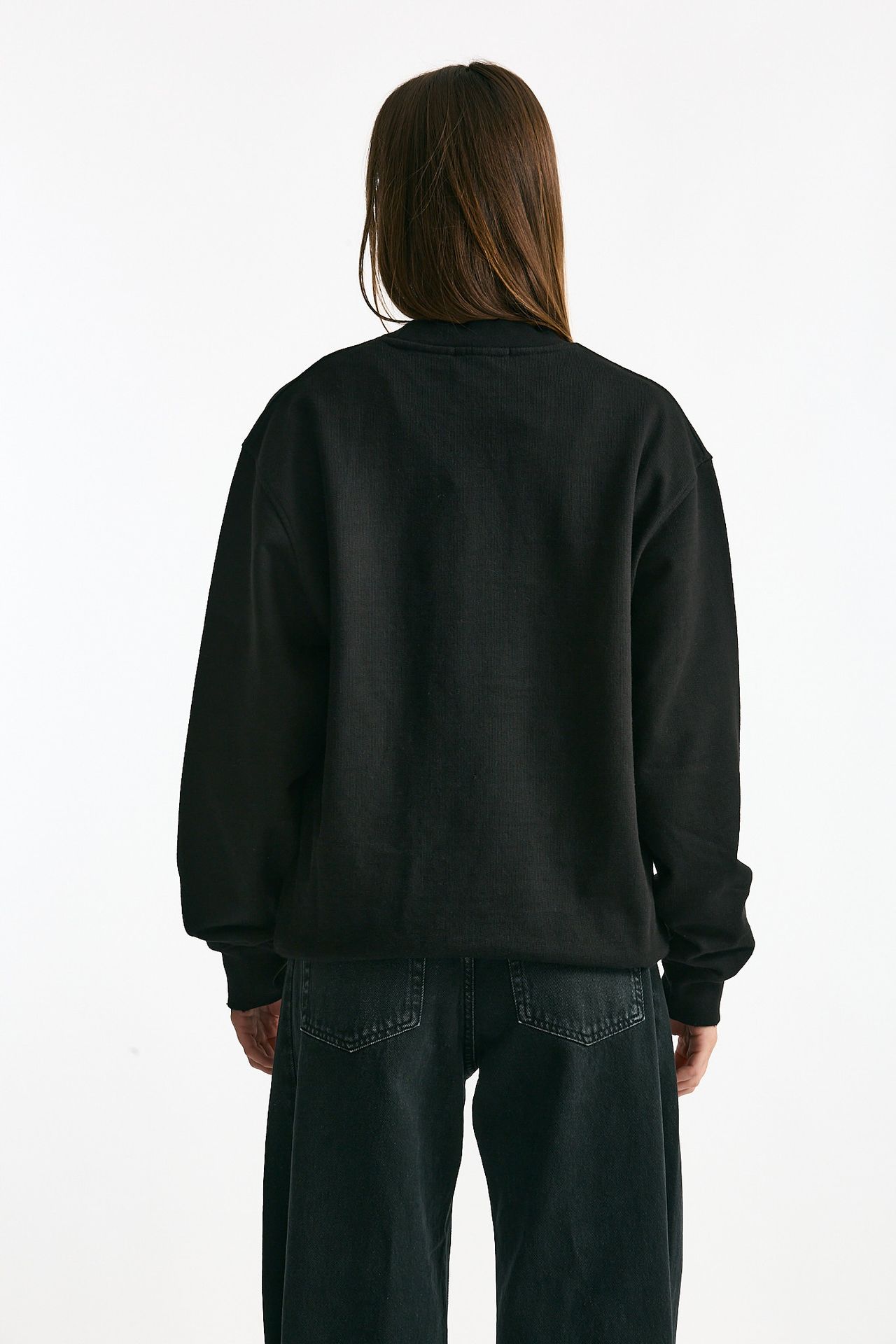 Felpa in cotone destroyed nero women Laneus - 3