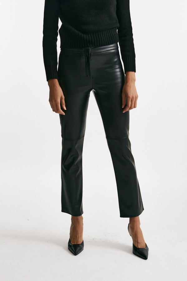 Pantalone SUBLIME slim in eco pelle nero women Max mara s