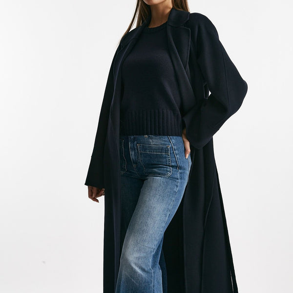 Cappotto lungo AGATA in lana blu women Max mara s