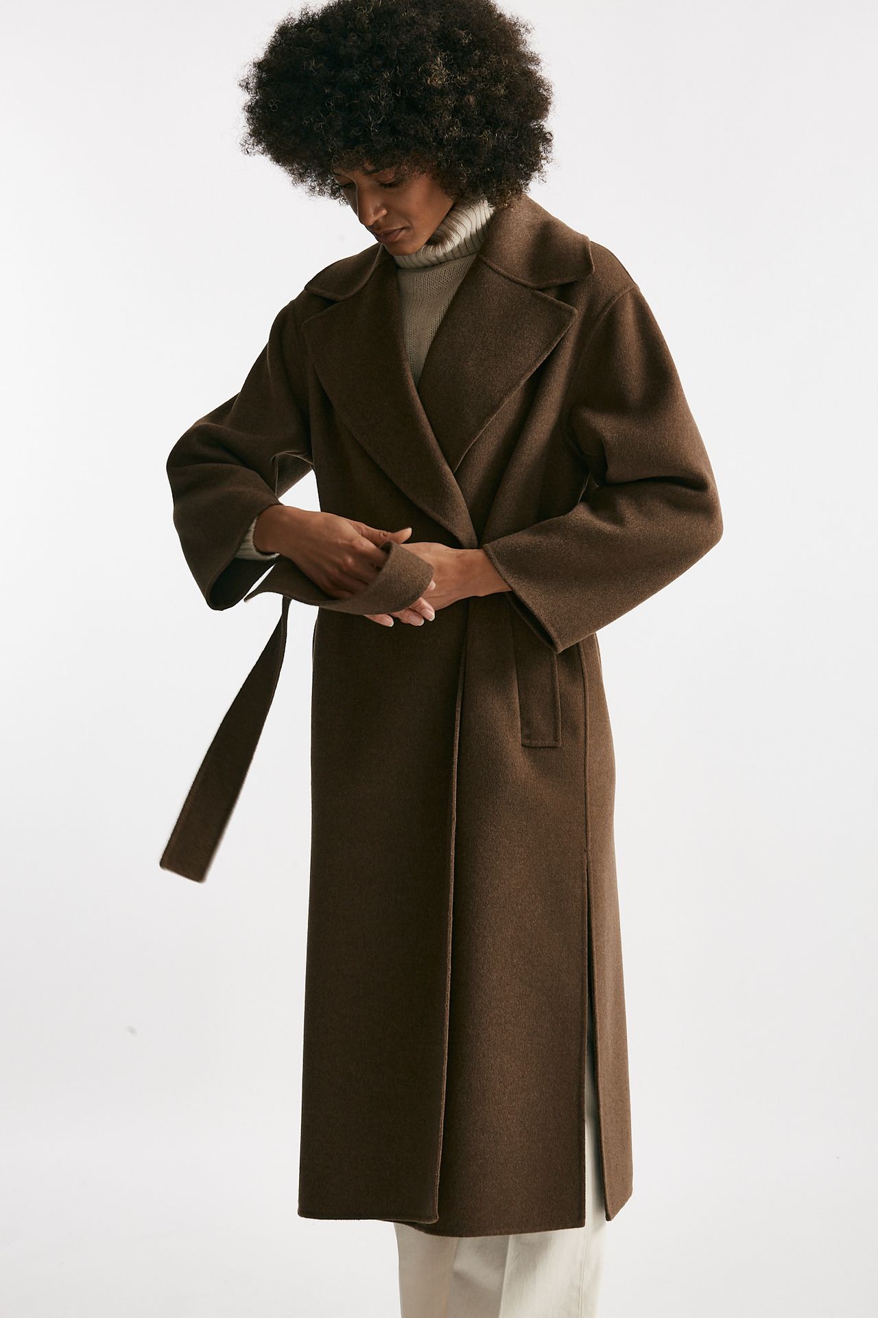 Cappotto a vestaglia CUORE in lana nocciola women Max mara s - 4