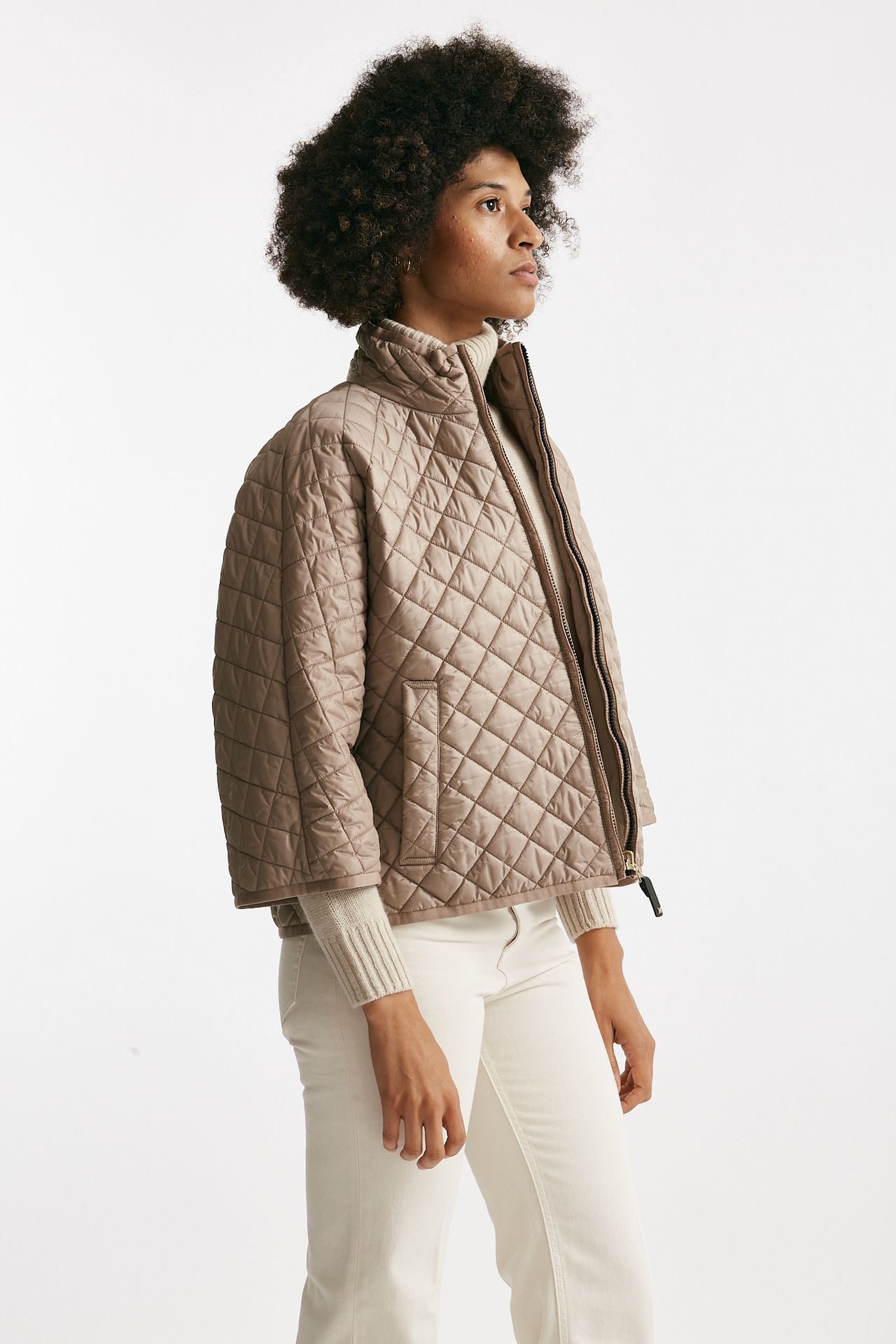 Giubbino DELFINA in tela antigoccia  beige women Max mara s - 3