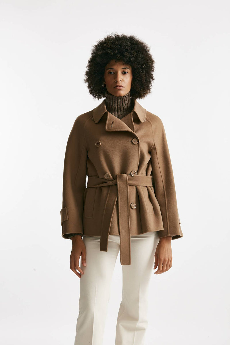 Trench corto LOUIS in lana cammello women Max mara s - 1