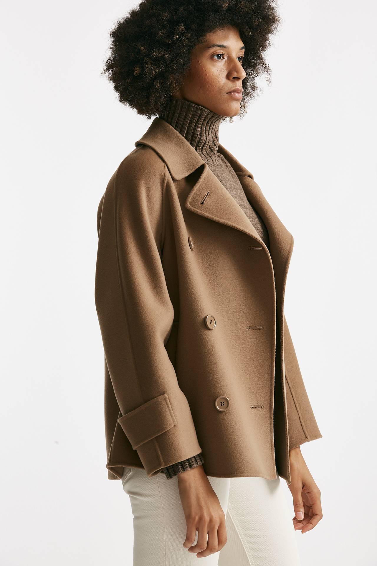 Trench corto LOUIS in lana cammello women Max mara s - 2