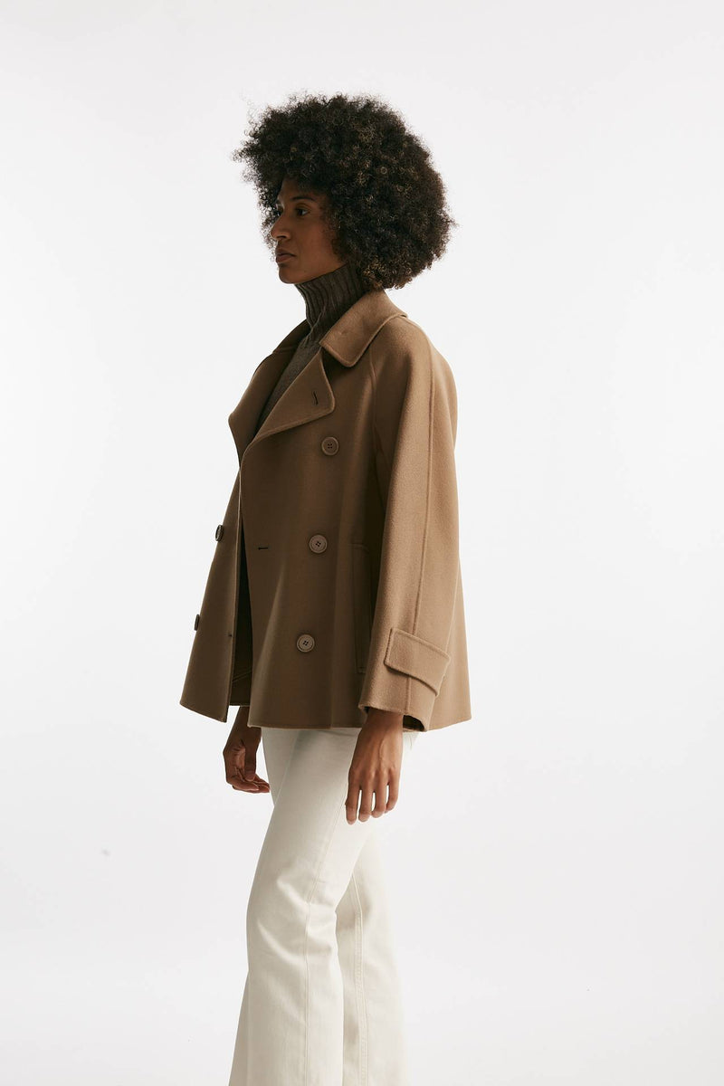 Trench corto LOUIS in lana cammello women Max mara s - 3