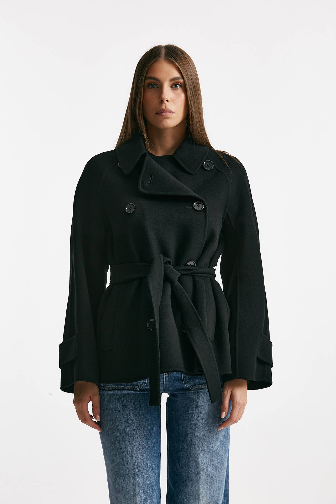 Trench corto LOUIS in lana nero women Max mara s - 1