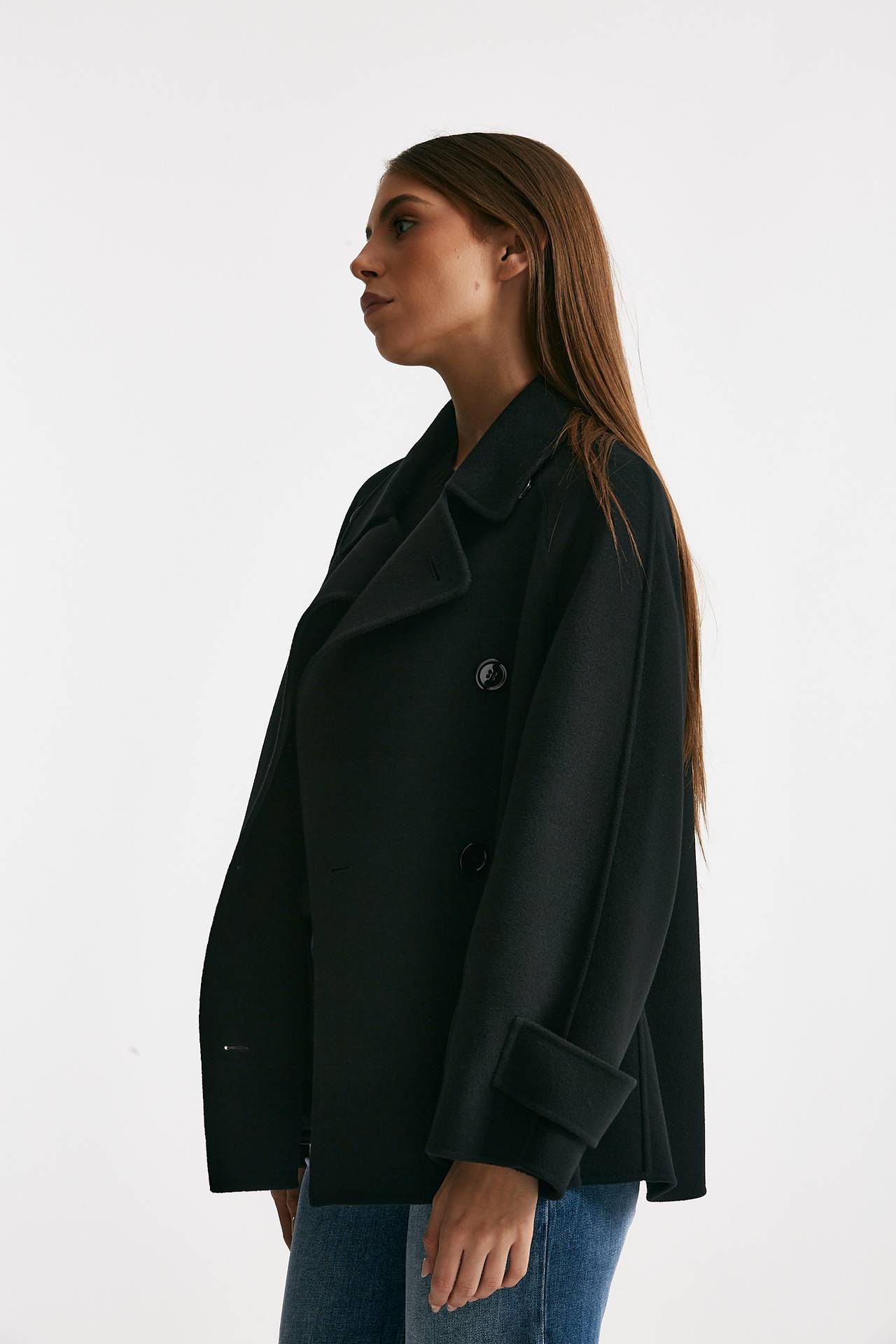 Trench corto LOUIS in lana nero women Max mara s - 5