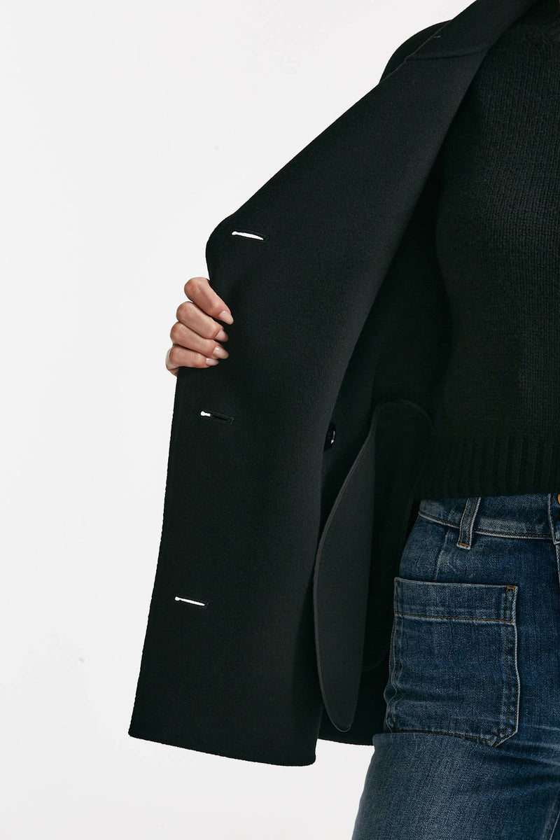 Trench corto LOUIS in lana nero women Max mara s - 6