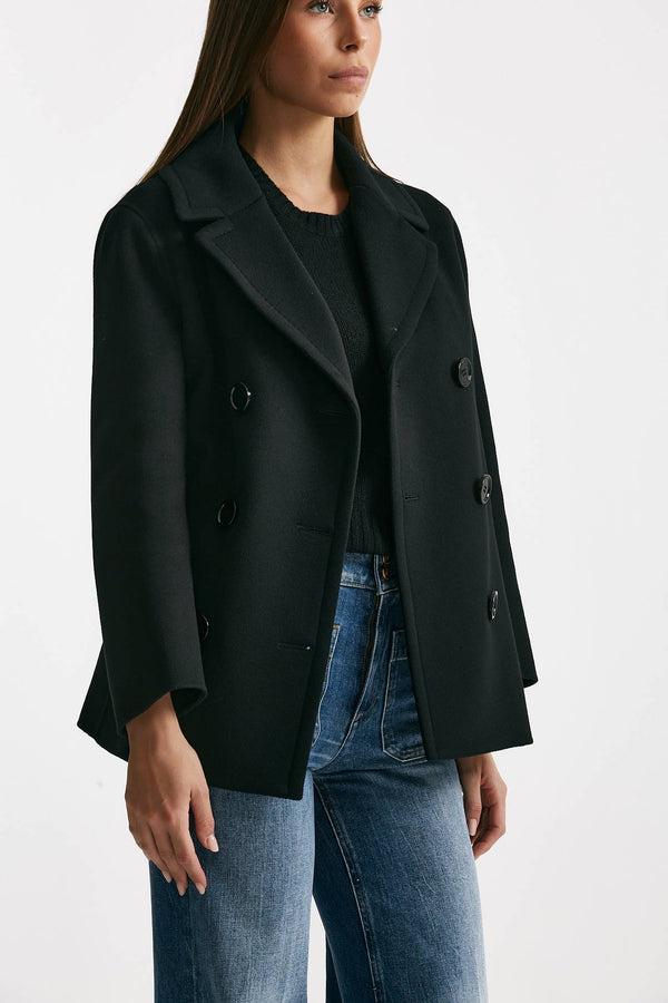 Caban ELISE in drap di lana nero women Max mara s