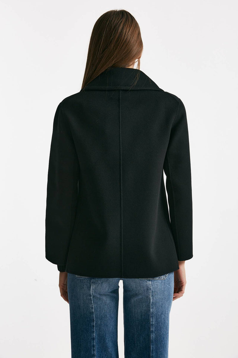 Caban ELISE in drap di lana nero women Max mara s - 3