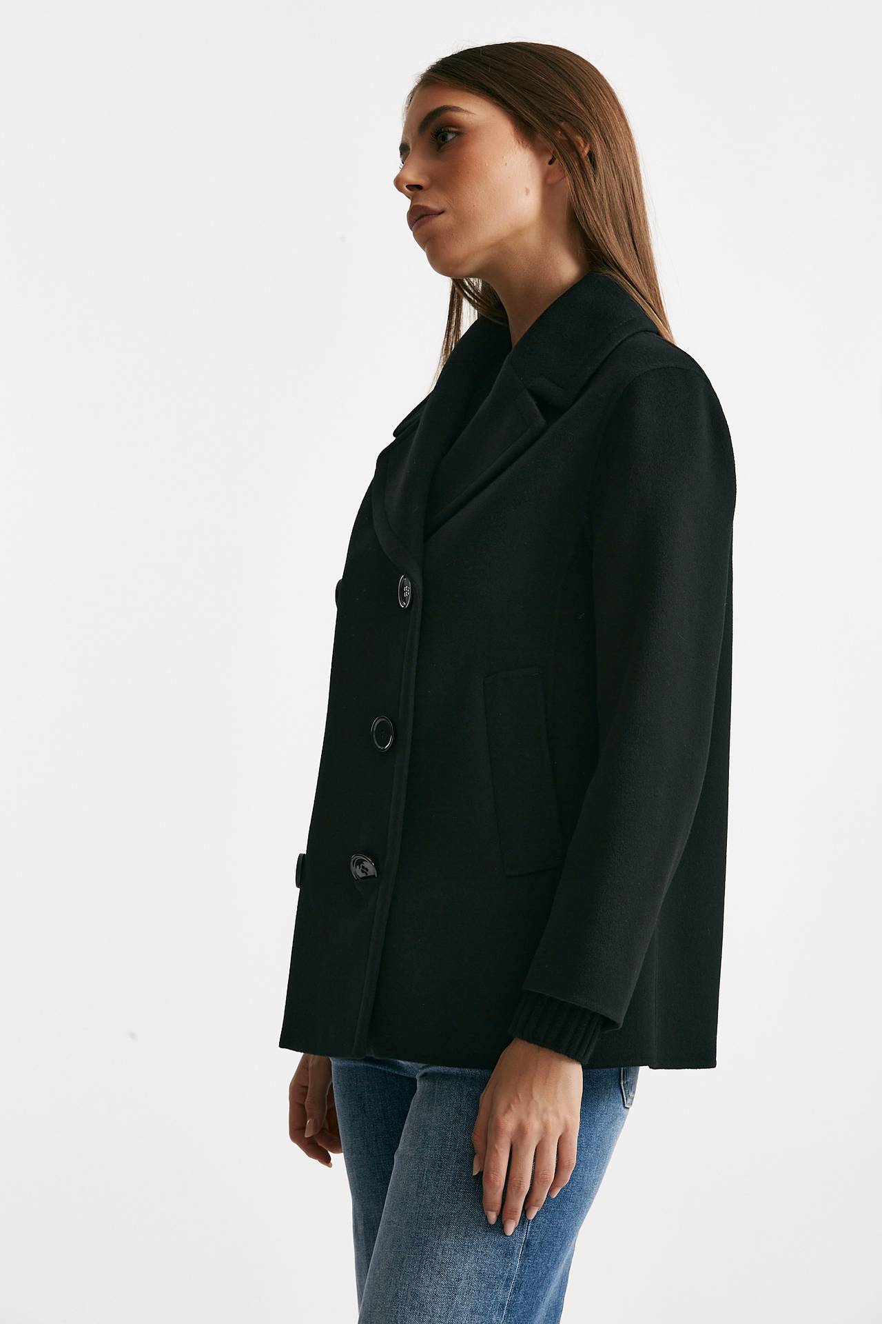 Caban ELISE in drap di lana nero women Max mara s - 4