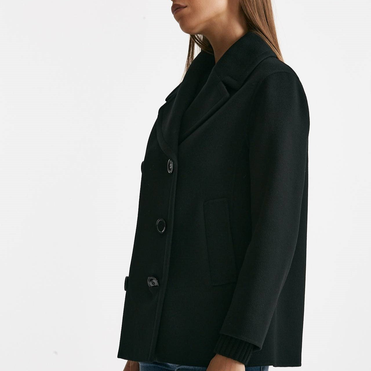 Caban ELISE in drap di lana nero women Max mara s - 7