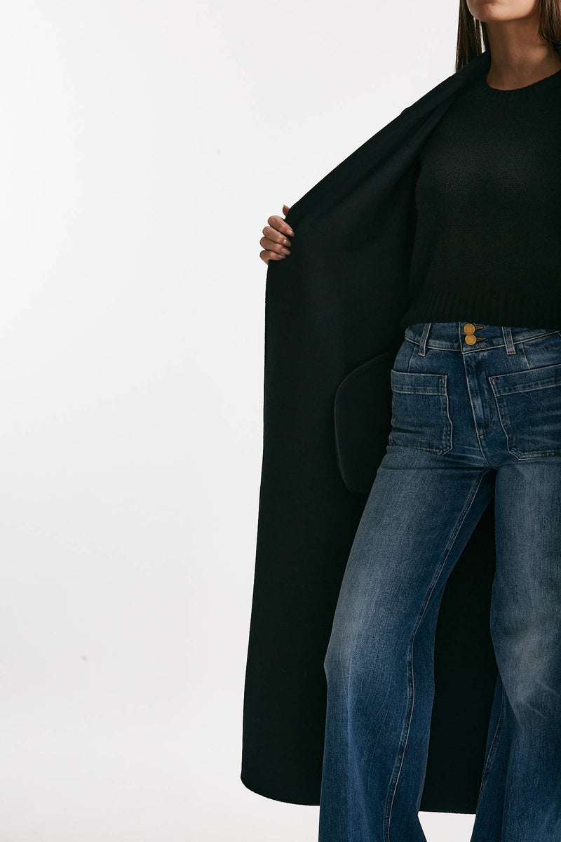 Cappotto PAOLA lungo a vestaglia nero women Max mara s - 5