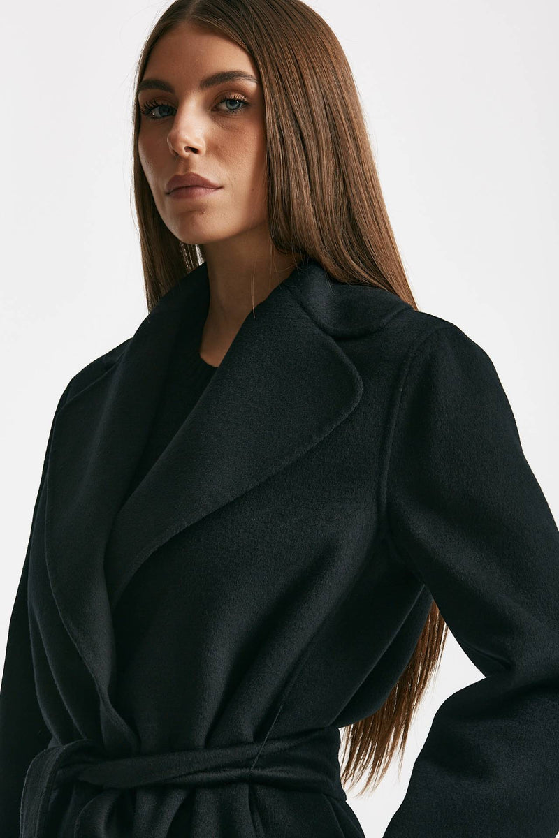 Cappotto PAOLA lungo a vestaglia nero women Max mara s - 7